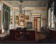 Hau Edward Petrovich Interiors of the Winter Palace. The Study of Emperor Alexander II - Hermitage